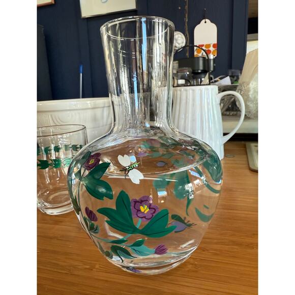 Portmeirion Botanic Garden Tumble Up Bedside Water Carafe & Glass MINT! - Picture 2 of 8